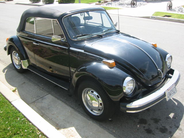 Here's the "Epilogue Edition" the triple black 1979 Beetle Convertible. Top of the line in 79, the last year for the German built VW Beetle convertible.